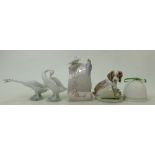 Lladro items to include: A pair of Lladro ducks Little Duck 4553 and Little duck 4551,