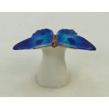 Royal Doulton rare model of a blue Butterfly: Royal Doulton butterfly on a stump height 7cm.