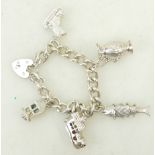 Silver Heavy Charm Bracelet 82.