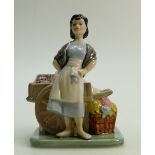 Irish Wade figure: Irish Wade porcelain Seagoe Ceramics figure "Molly Malone" modelled by William