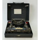 L.C.Smith & Corona typewriter: Vintage 1920s Corona typewriter in folding case.