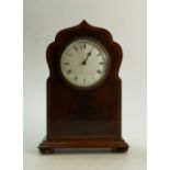 Mahogany Edwardian Mantle Clock with French movement: Mahogany Edwardian mantle clock with French