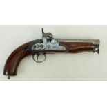 19th Century British Coastguard Pistol: Good 19th Century British Coast Guard pistol, stamped W.