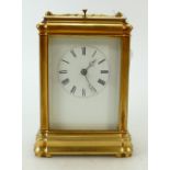 Carriage Clock hour repeating & striking hour and half: Larger French carriage clock.