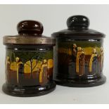 Royal Doulton Kingsware Tobacco Jars & covers: Royal Doulton Kingsware tobacco jar & cover