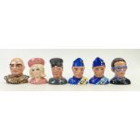 A set of six Beswick Thunderbirds limited edition busts: Beswick busts comprising Lady Penelope,
