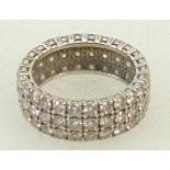 18ct white gold Diamond Eternity Ring: 18ct white gold diamond eternity ring, diamonds totalling 3.
