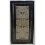 19th Century Chinese framed Embroidery: With images of birds,