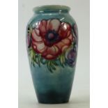 Walter Moorcroft Anemone vase: Walter Moorcroft vase decorated in the Anemone design, height 18.5cm.