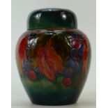 Walter Moorcroft Flambe Leaf & Berry Ginger Jar & cover: Walter Moorcroft ginger jar & cover