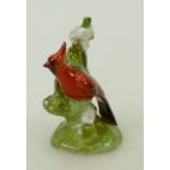 Royal Doulton rare miniature bird Cardinal K28: Height 7cm.