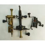 Three larger size brass Cartridge loaders of various sizes: