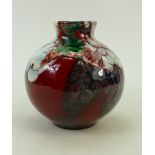 Royal Doulton Flambe Chang prototype vase: Royal Doulton Flambe vase with Chang style colours has
