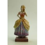 Leslie Johnson signed studio hand painted figure of a lady: Height 22cm.