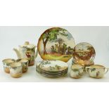 A large collection of Royal Doulton Rustic England & English Scenes Seriesware to include: Large