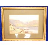 19th century watercolour painting of North Wales: Watercolour of North Wales initialled G C and