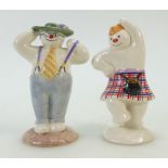 Royal Doulton Snowman figures DS3 and DS7: The Stylish Snowman DS3 together with The Highland