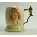 Crown Devon Fieldings Musical Tankard Gracie Fields: Crown Devon musical tankard playing "Sally in