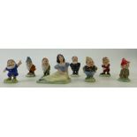 Wade set of figures Snow White and the Seven Dwarfs: 2nd Version Set comprising Snow White, Happy,