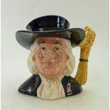 Royal Doulton large Character Jug Mr Quaker: D6738, limited edition for Quaker Oats 1984 backstamp.