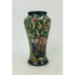 Moorcroft Holly Hatch patterned Vase: Designed by Rachel Bishop.