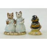 Royal Albert Beatrix Potter figures: Royal Albert figures Mittens and Moppet and Babbitty Bumble,