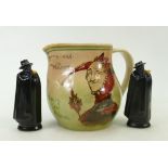 Royal Doulton Seriesware Jester Jug and Sandeman Port Decanters: Royal Doulton Seriesware jug "The