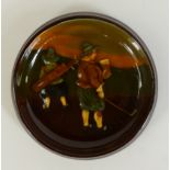 Royal Doulton Kingsware Golfing Dish: Royal Doulton Kingsware dish "The 19th Hole" decorated with