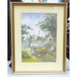 Colin Beats Royal Doulton Artist watercolour: The Quiet Village 45 x 32cm