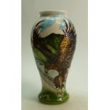 Moorcroft Riggendale Eagles Vase: Limited edition 5/5 and signed by designer Helen Dale. Height 30.