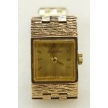 Buche Girod 9ct gold Watch: Ladies 9ct gold hallmarked ladies Buche Girod wrist watch & 9ct gold