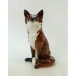 Beswick large Fireside model of seated Fox: Beswick Fireside seated fox model 2348, height 32cm.