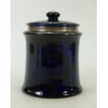 Royal Doulton mottled Flambe jar & cover: Royal Doulton mottled Flambe unusual jar & cover with