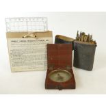 A collection of 19th century items: 19th century items including boxed brass projector set with