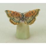 Royal Doulton rare miniature model of a Butterfly on plinth: Height 5cm.