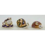 Royal Crown Derby Paperweights: Imari Frog,