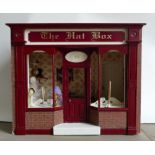 Dolls House The Hat Box Hat Shop: Illuminated, and with quality internal decoration & accessories.