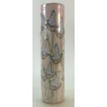 Lise Moorcroft pottery cylinder vase: Decorated with Toadstools, dated 2012, height 35cm.