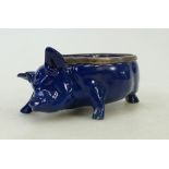 Royal Doulton Titanian Pig dish: Royal Doulton blue Titanian dish in the form of a pig,