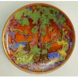 A modern Wedgwood Fairyland Lustre Sycamore Tree: 20cm in diameter plate.