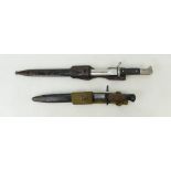 Two WWII period bayonets: One marked A Evertz Solingen 40cm & 32cm