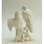 Beswick pair of Doves 1022: Beswick pair of doves in unusual all over white gloss colourway model