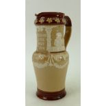 19th century Doulton Lambeth jug: Doulton Lambeth Stoneware jug decorated with 16th century