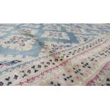 Oriental Hand Made Rug: Size 190cm by 130cm Condition Report: STAINING AND SMALL