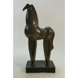 Modernist plastic stylized figure of Greek classical horse: Height 46cm.