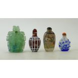 A collection of Chinese Perfume Bottles: Collection of Chinese perfume bottles comprising embossed