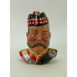 Royal Doulton large Character/Decanter William Grant: Royal Doulton liquor decanter made for
