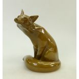 Royal Doulton rare model of large seated Fox: Royal Doulton 1920s model of large seated fox in rare