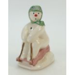Royal Doulton Snowman Figure DS20: The Snowman Tobogganing by Royal Doulton ref DS20.