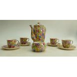 Royal Winton Grimwades Sweet Pea Part Coffee set: Six pieces